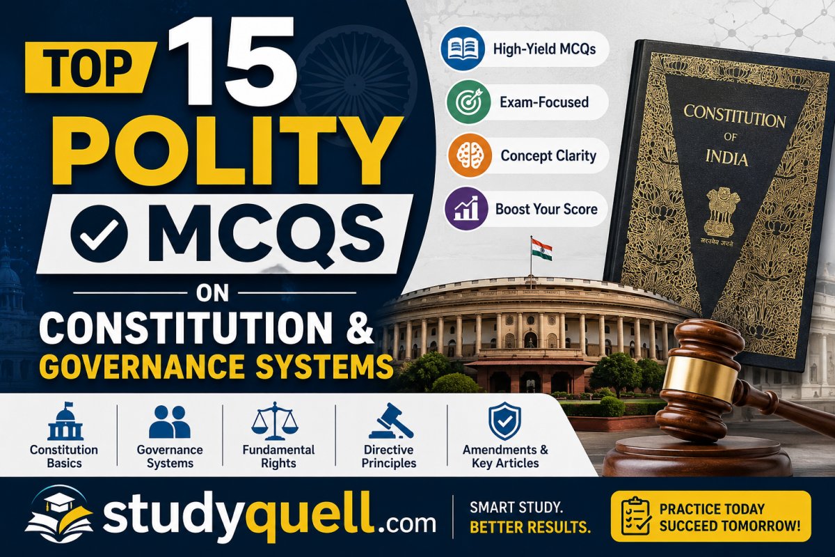Top 15 Polity MCQs on Constitution & Governance Systems