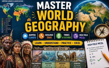 Master World Geography: Koppen Climate, Geologic Eras, Tribes & High-Yield MCQs