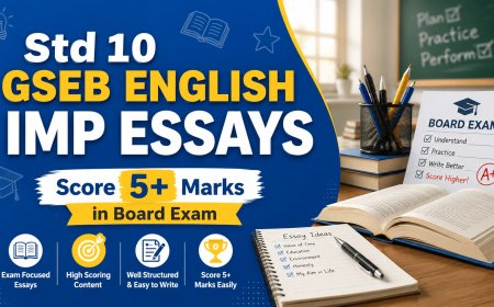 Std 10 GSEB English IMP Essays: Score 5+ Marks in Board Exam