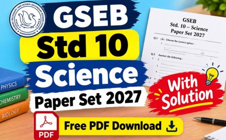GSEB Std 10 Science Paper Set 2027 Free PDF Download