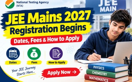JEE Mains 2027 Registration Begins – Dates, Fees & How to Apply
