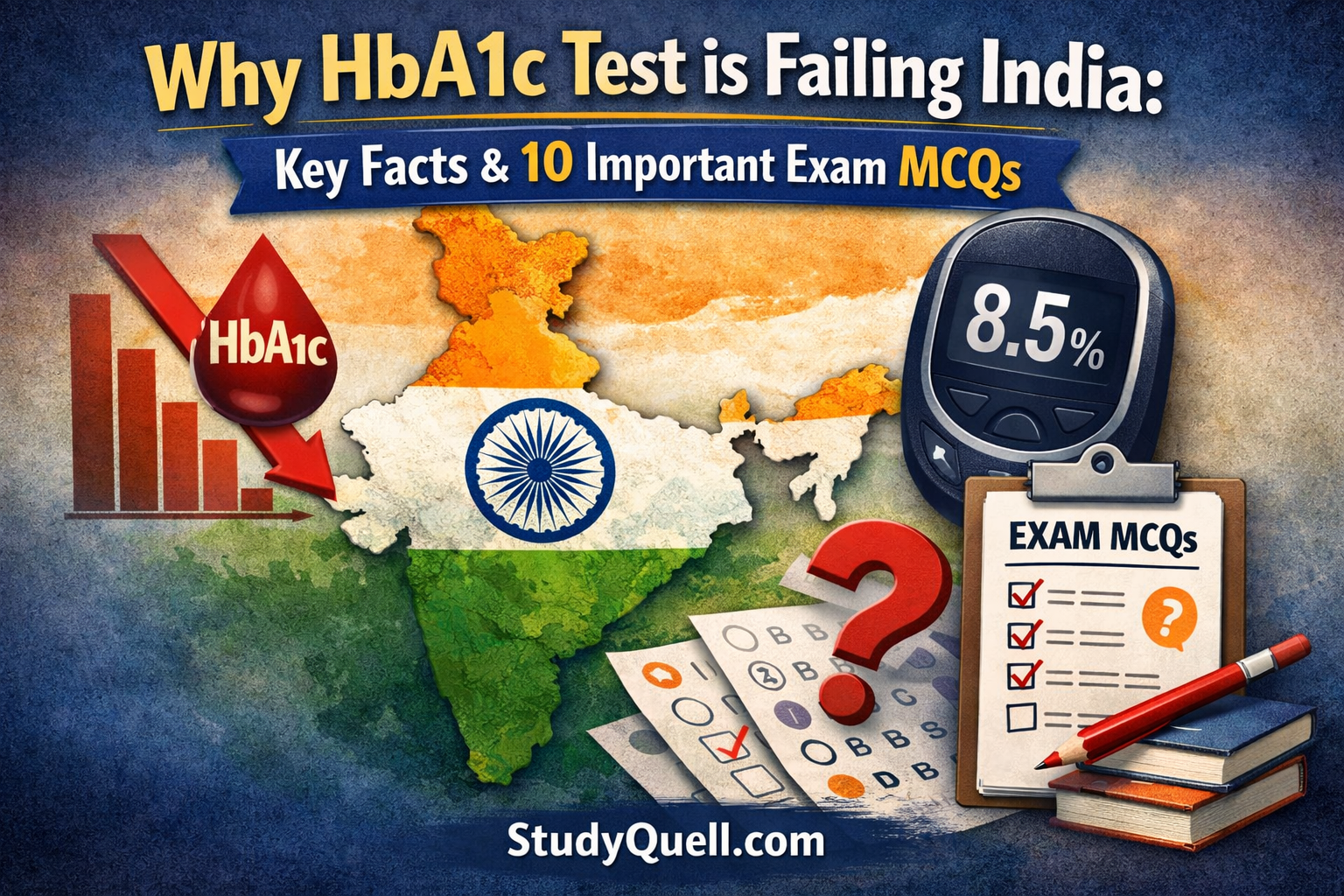 Why HbA1c Test is Failing India: Key Facts & 10 Important Exam MCQs